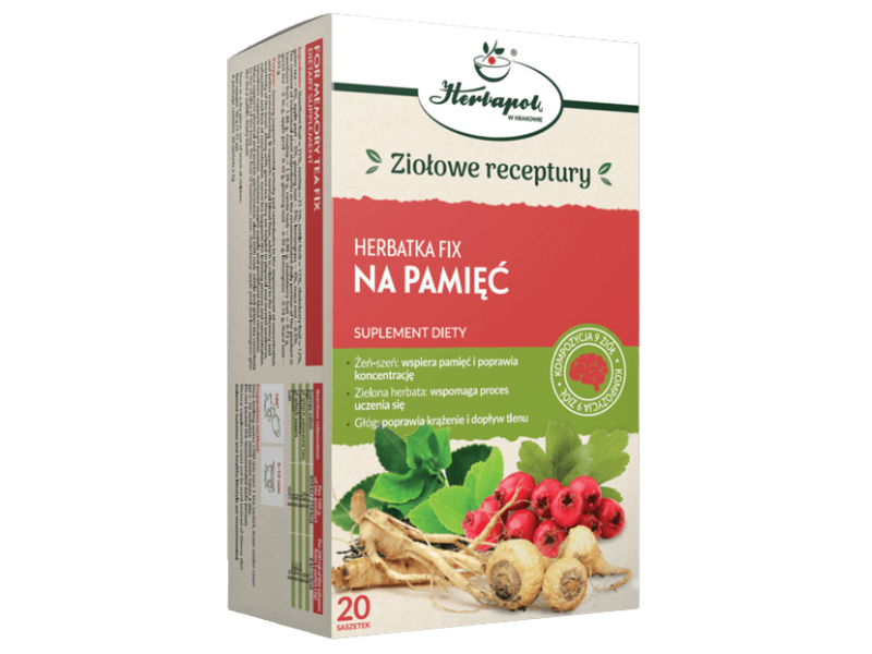 Herbapol Kraków Herbatka Fix na pamięć, zioła do zaparzania, 20 szt.