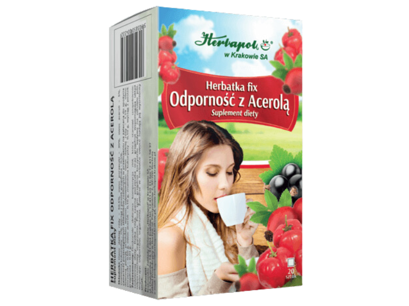 Herbapol Kraków herbatka Fix odporność z acerolą, zioła do zaparzania, 20 szt.