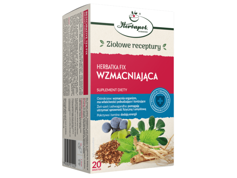Herbapol Kraków herbatka Fix wzmacniająca, zioła do zaparzania, 20 szt.