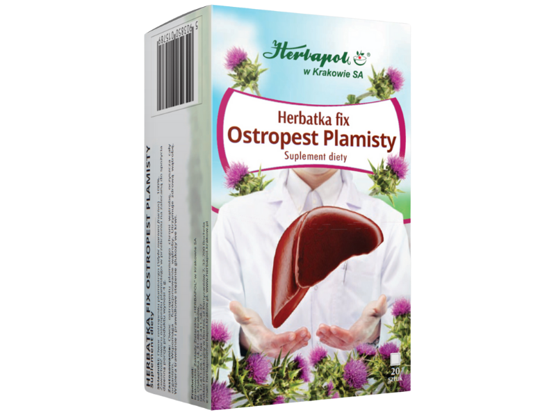 Herbapol Kraków Herbatka fix Ostropest plamisty, zioła do zaparzania, 20 sasz.