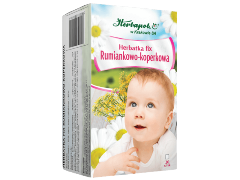 Herbapol Kraków herbatka fix rumiankowo-koperkowa, zioła do zaparzania, 20 szt.