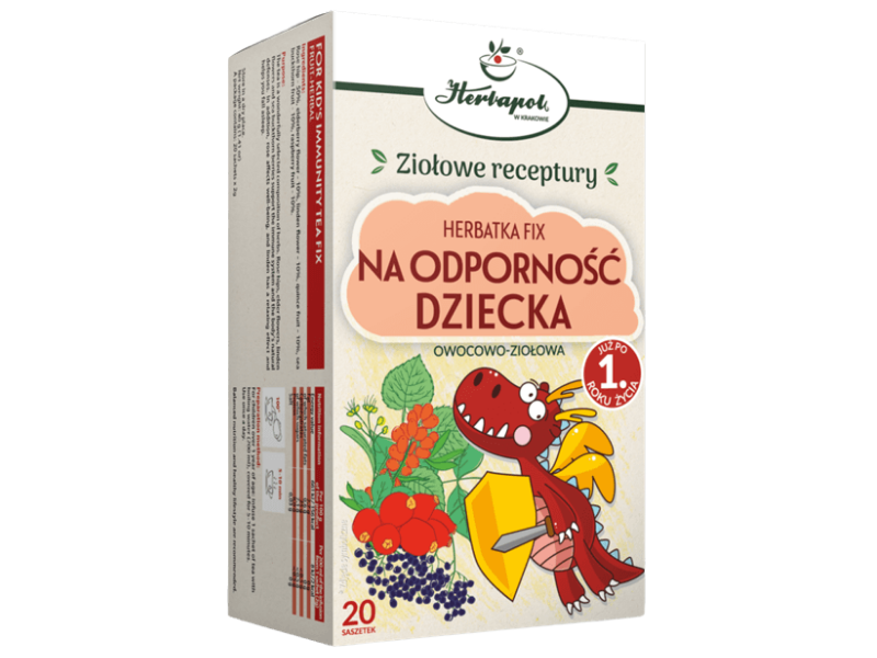 Herbapol Kraków herbatka fix na odporność dziecka, zioła do zaparzania, 20 szt.