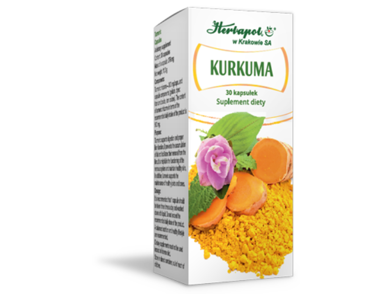 Herbapol Kraków kurkuma, kapsułki, 300 mg, 30 kaps.