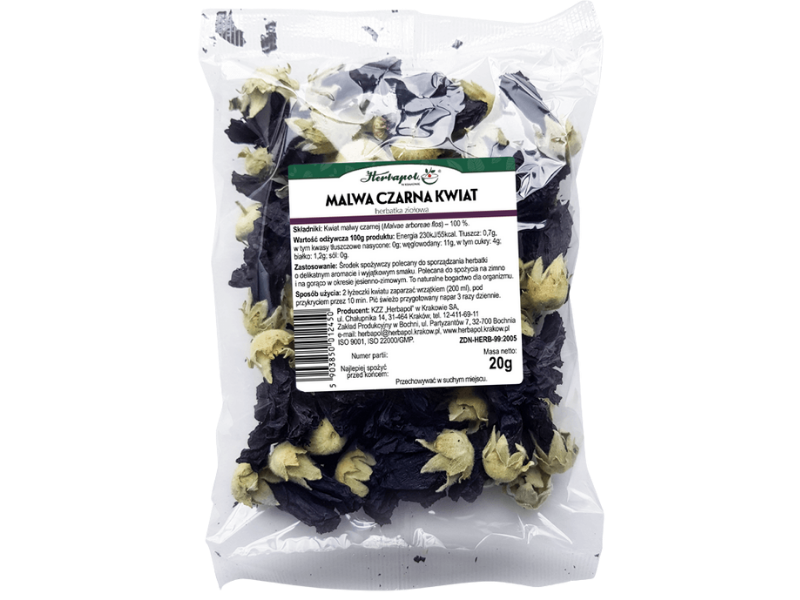 Herbapol Kraków Malwa czarna kwiat, zioła do zaparzania, 20 g