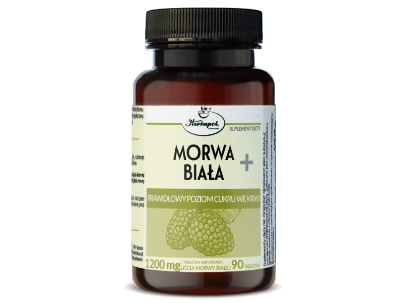 Herbapol Kraków Morwa biała+, tabletki, 90 tabl.