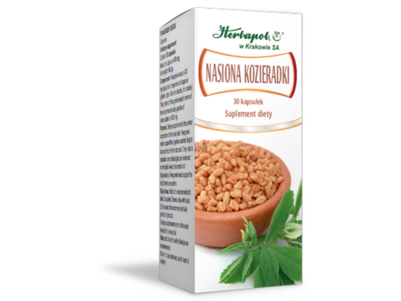 Nasiona kozieradki, kapsułki, 30 kaps.