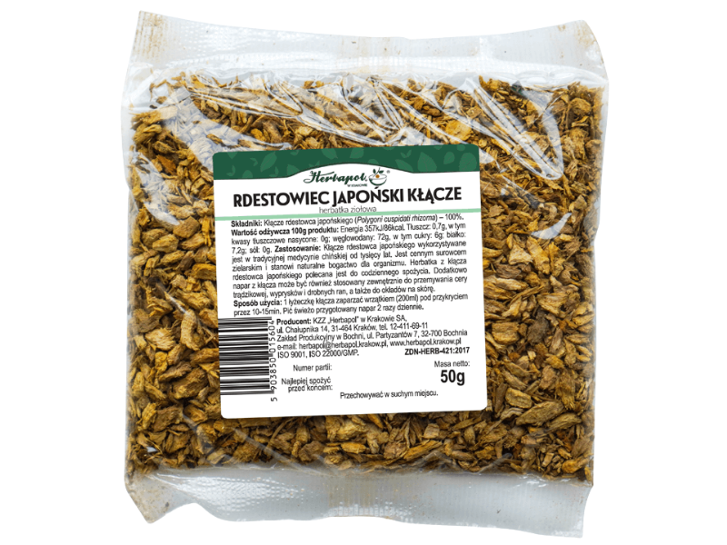 Herbapol Kraków rdestowiec japoński kłącze, zioła do zaparzania, 50 g
