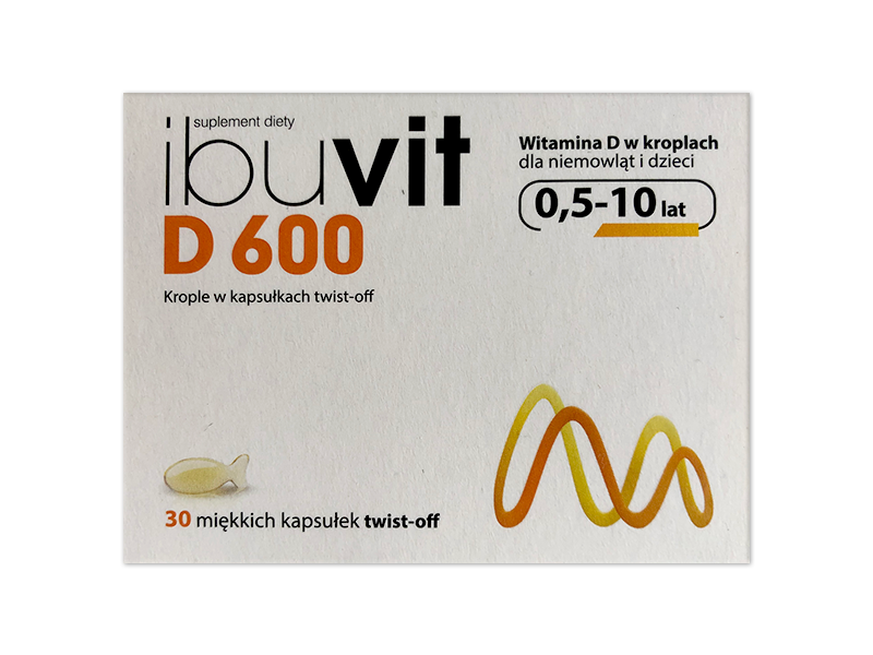 Ibuvit D, kapsułki twist-off, 600 j.m., 30 kaps.