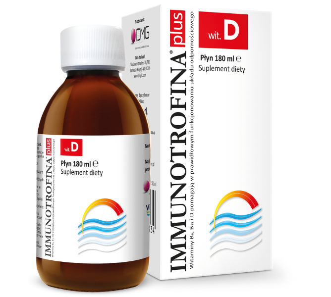 Immunotrofina Plus wit. D, płyn, 180 ml