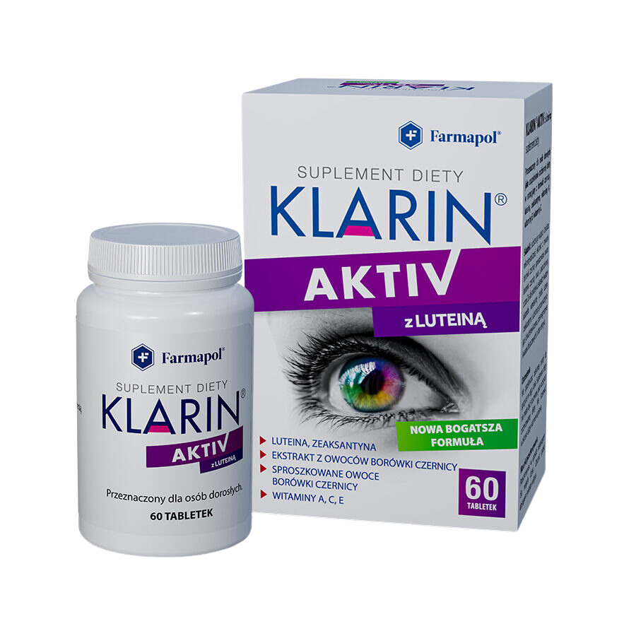 KLARIN AKTIV z luteiną, tabletki, 60 tabl.