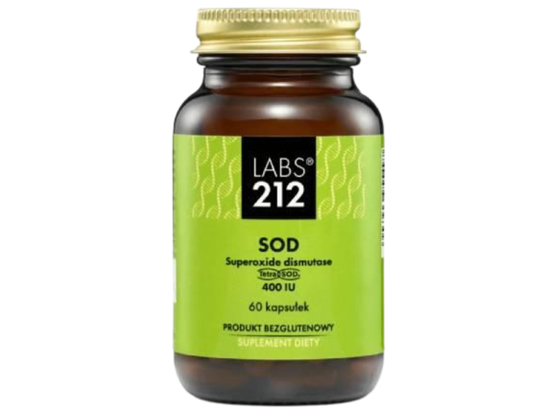 LABS212 SOD superoxide dismutase, kapsułki, 13,3 mg, 60 kaps.