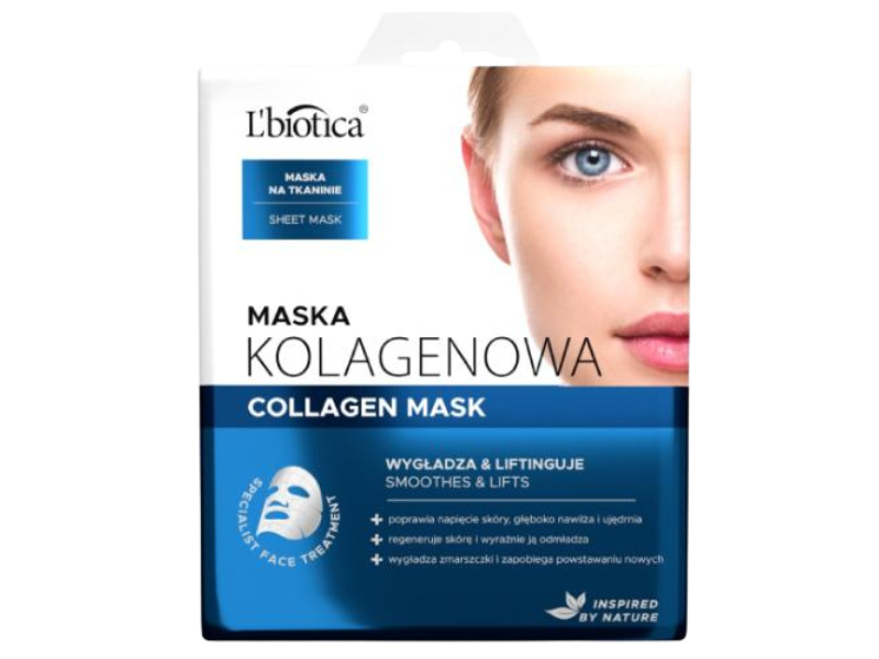 L’BIOTICA MASKA KOLAGENOWA wygładza i liftinguje, 1 szt.