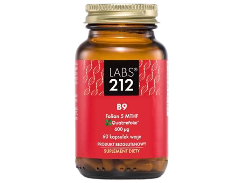 Labs212 B9 Folian 5-MTHF, kapsułki, 600 µg, 60 kaps.