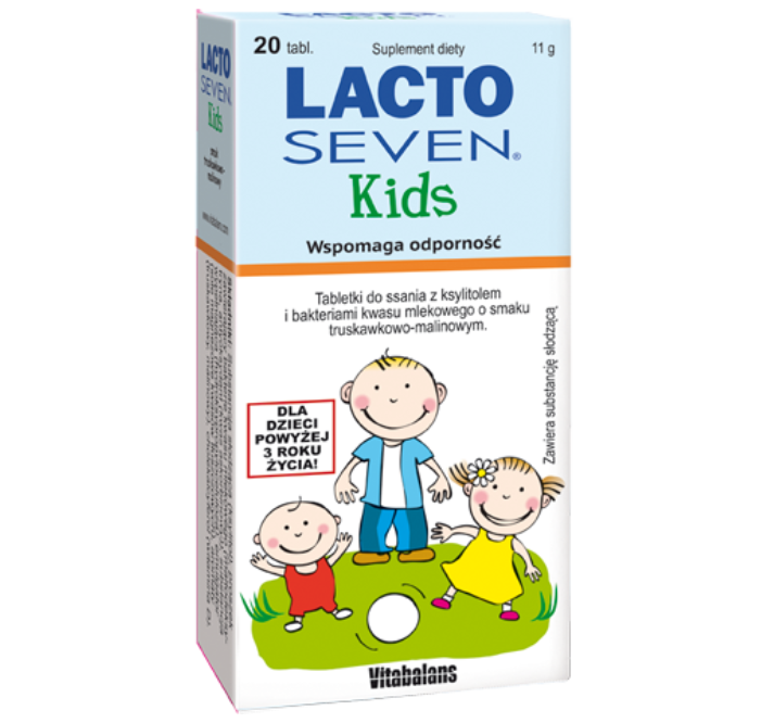 Lacto Seven Kids, tabletki do ssania, 20 szt.