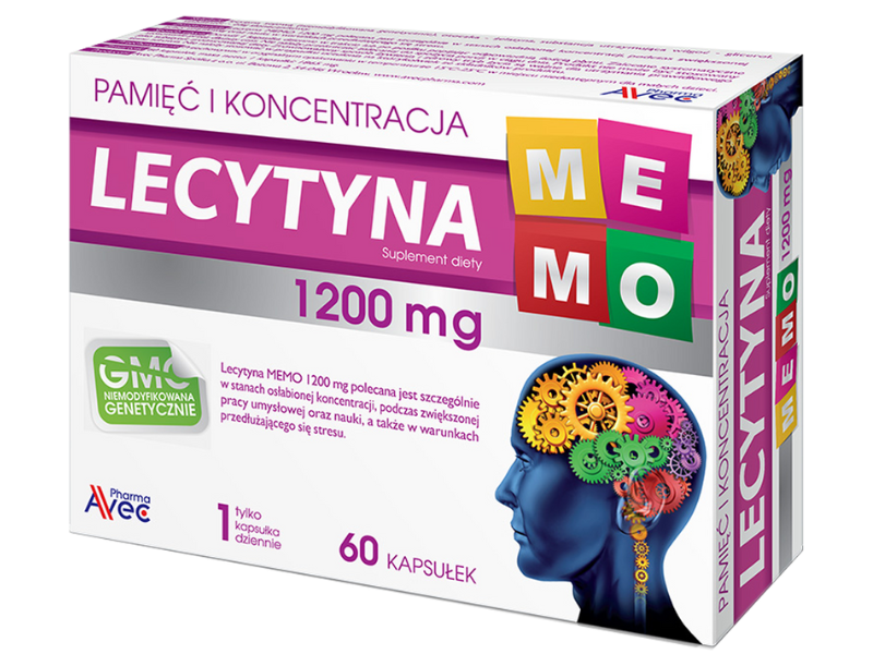 Lecytyna MEMO, kapsułki, 60 kaps.