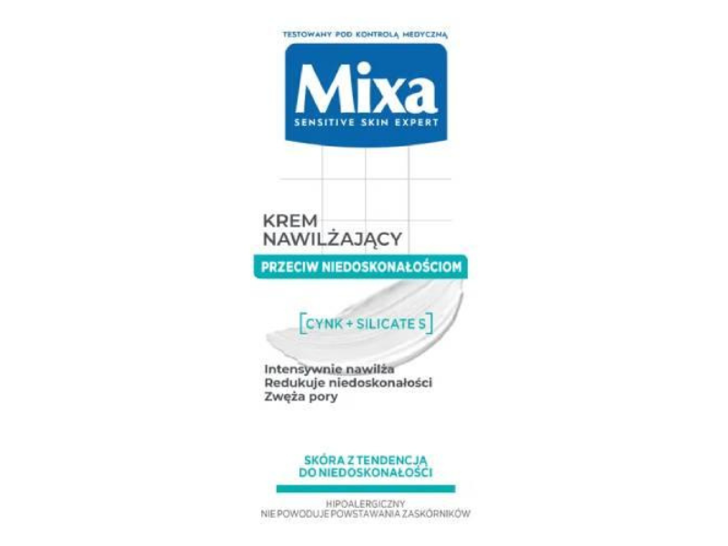 MIXA Nawilżający przeciw niedoskonałościom, krem, 50 ml