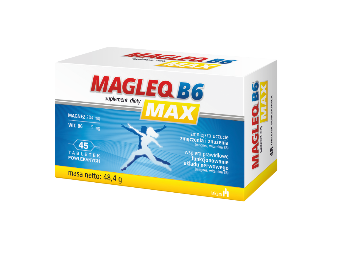 MAGLEQ B6 MAX, tabletki, 45 tabl.