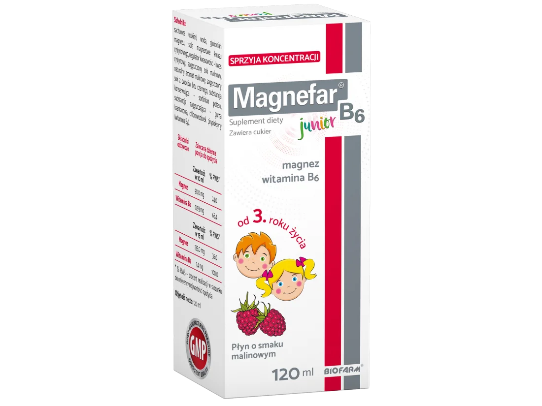 Magnefar B6 Junior, syrop, 120 ml