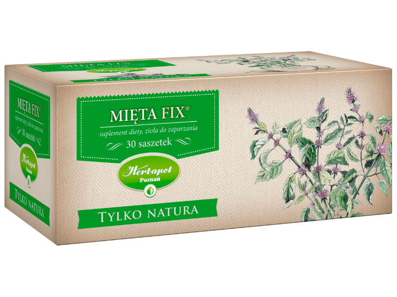 Mięta Herbapol Fix Tylko Natura, zioła do zaparzania, 30 szt.