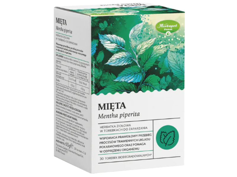 Mięta Herbapol Poznań, zioła do zaparzania, 30 szt.