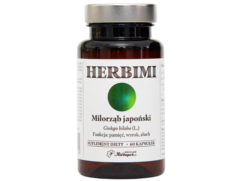 Miłorząb japoński Herbimi, kapsułki, 120 mg, 60 kaps.