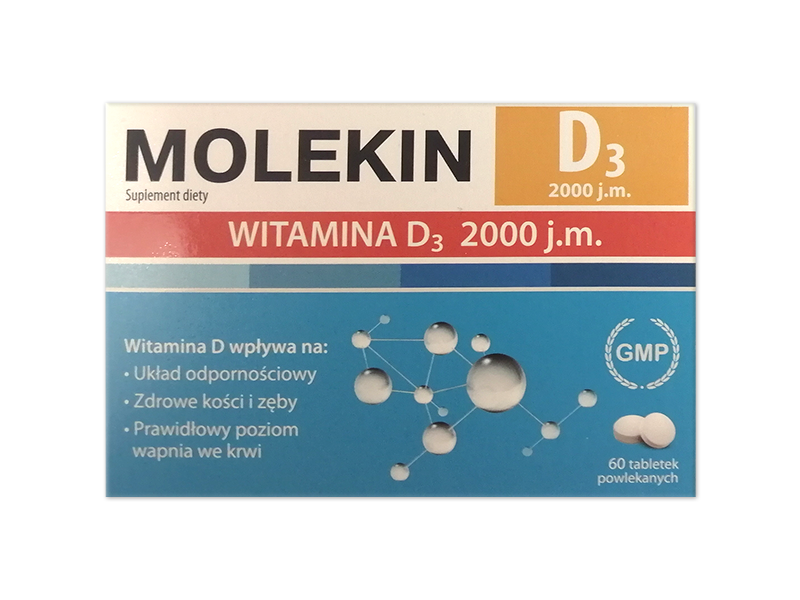 Molekin D3, tabletki, 50 µg, 120 tabl.
