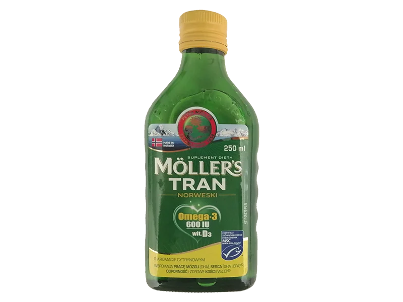 Moller’s Tran norweski owocowy, płyn, 250 ml