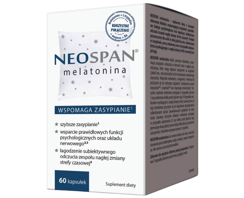 Neospan Melatonina, kapsułki, 1 mg, 60 kaps.