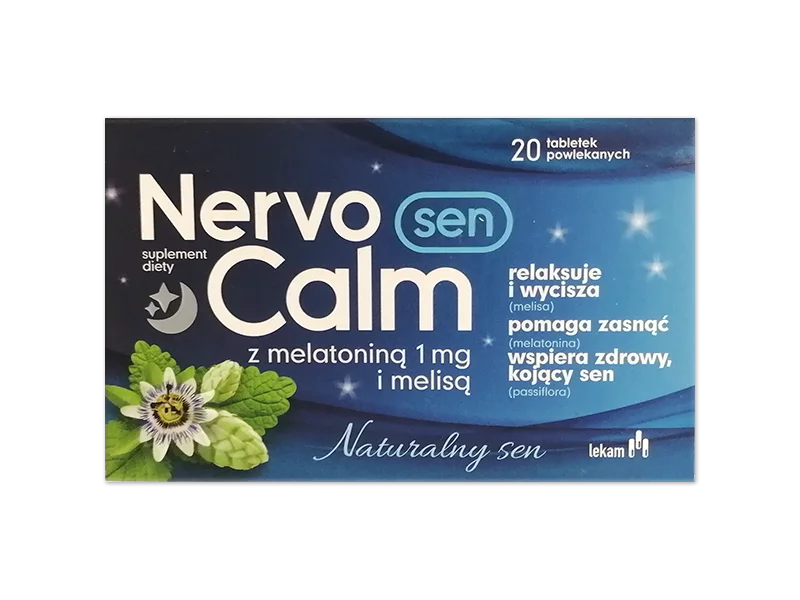 NervoCalm sen z melatoniną i melisą, tabletki, 20 tabl.
