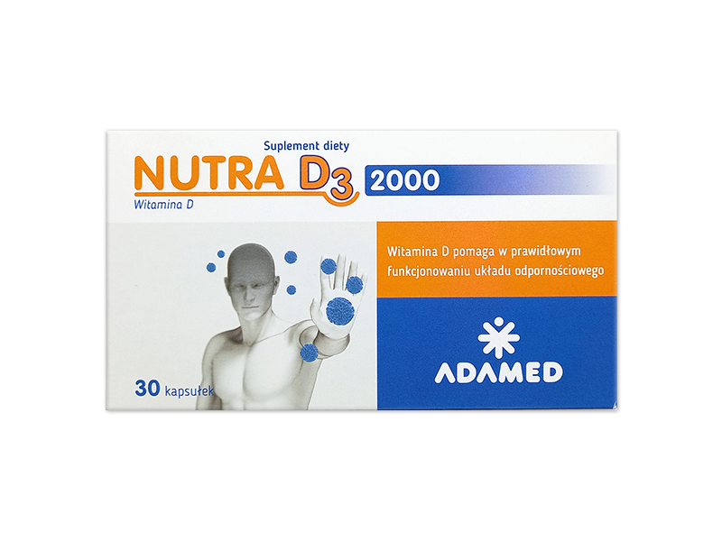 Nutra D3, kapsułki miękkie, 50 µg, 30 kaps.