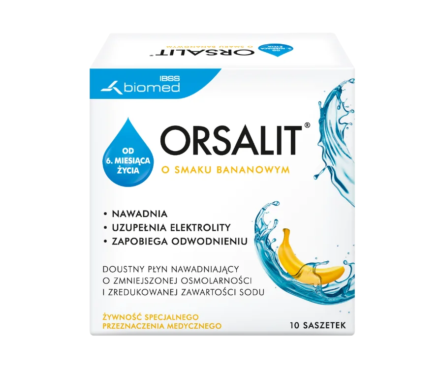 Orsalit, smak bananowy, saszetki, 10 sasz.
