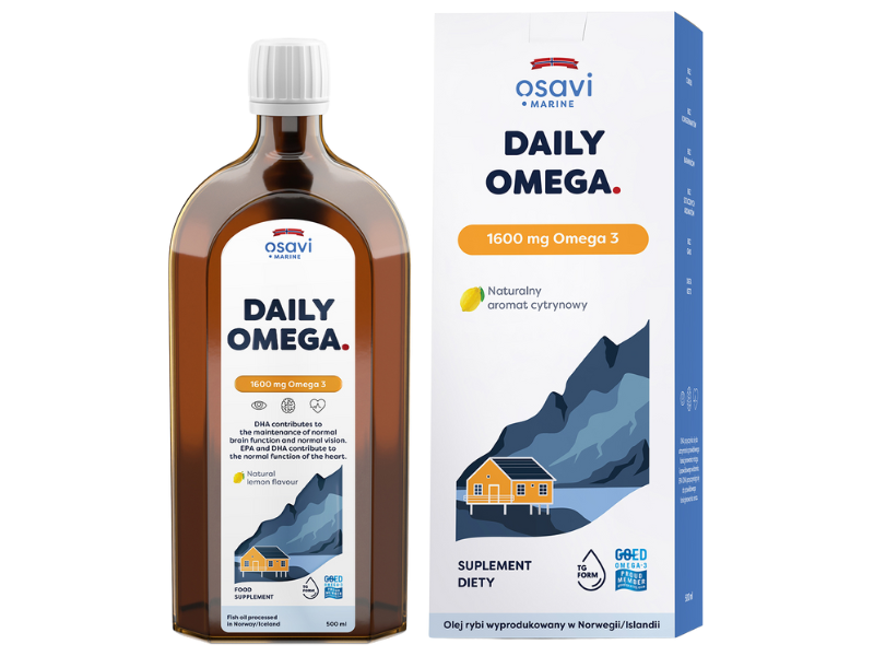 OSAVI Marine Daily Omega Omega 3, smak cytrynowy, płyn doustny, 250 ml