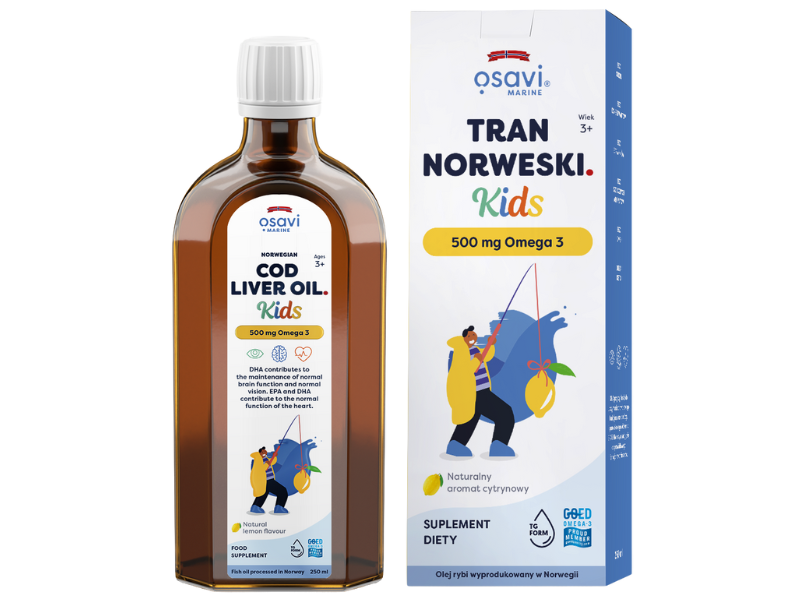Osavi Tran Norweski Kids Omega 3, smak cytrynowy, olej, 50 ml