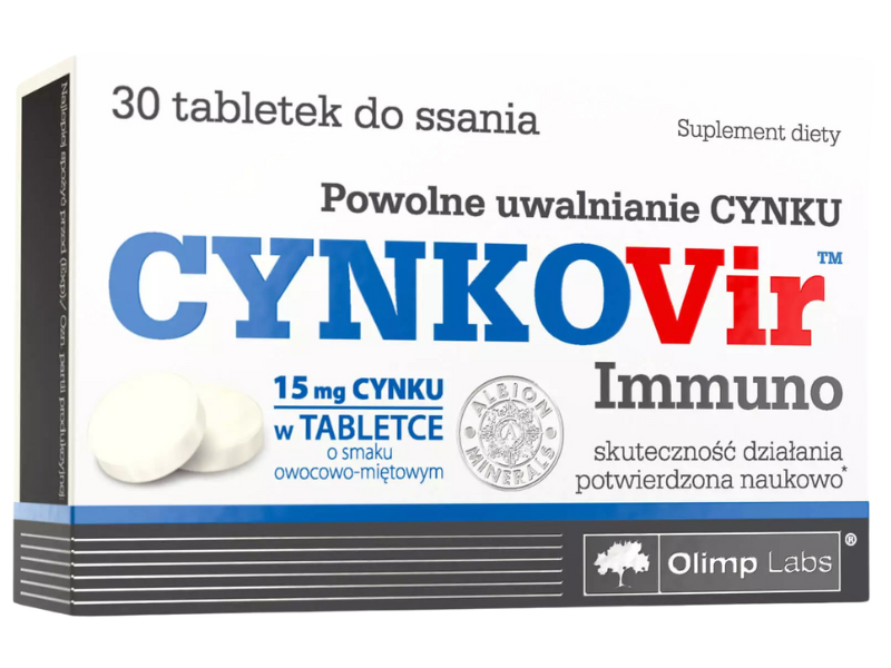 Olimp Cynkovir Immuno, tabletki do ssania, 15 mg, 30 tabl.