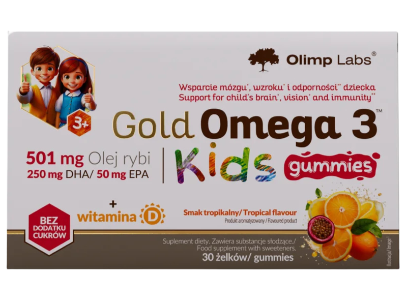 Olimp Gold Omega 3 Kids Gummies, żelki, 30 szt.