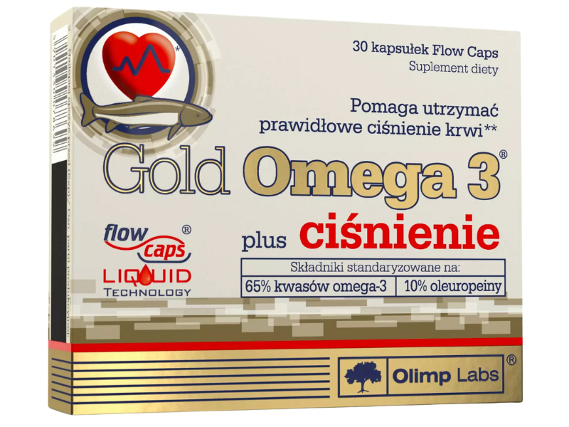 Olimp Gold Omega 3 Plus ciśnienie, kapsułki miękkie, 30 kaps.