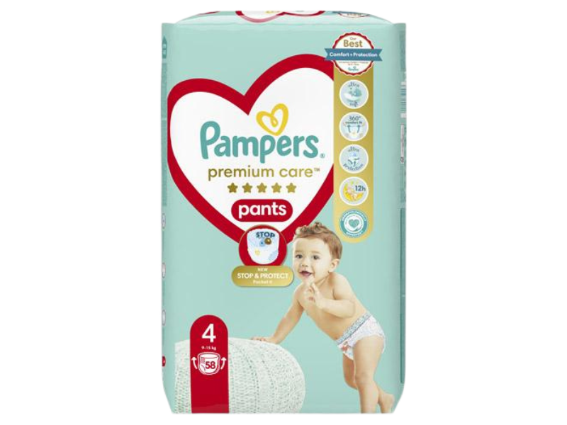 Pampers Premium Care Pants Maxi, pieluchomajtki, 58 szt.