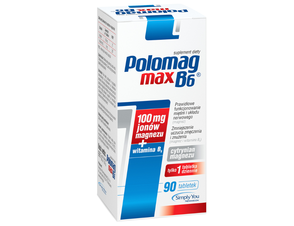 Polomag B6 MAX, tabletki, 90 tabl.