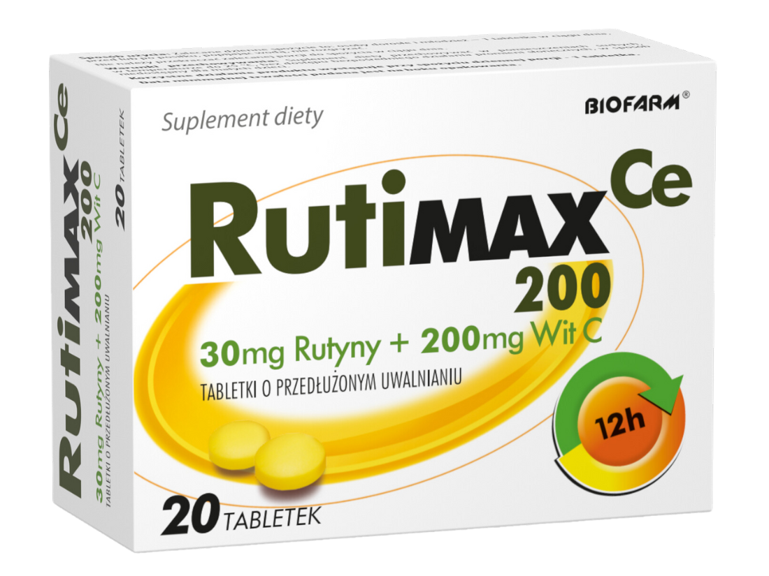 Rutimax Ce 200, tabletki o przedłużonym uwalnianiu, 20 tabl.