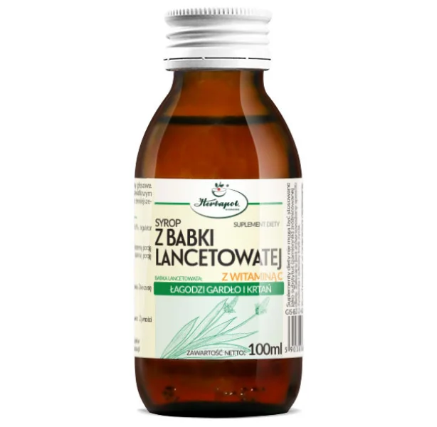Herbapol Kraków syrop z babki lancetowatej z witaminą C, 100 ml
