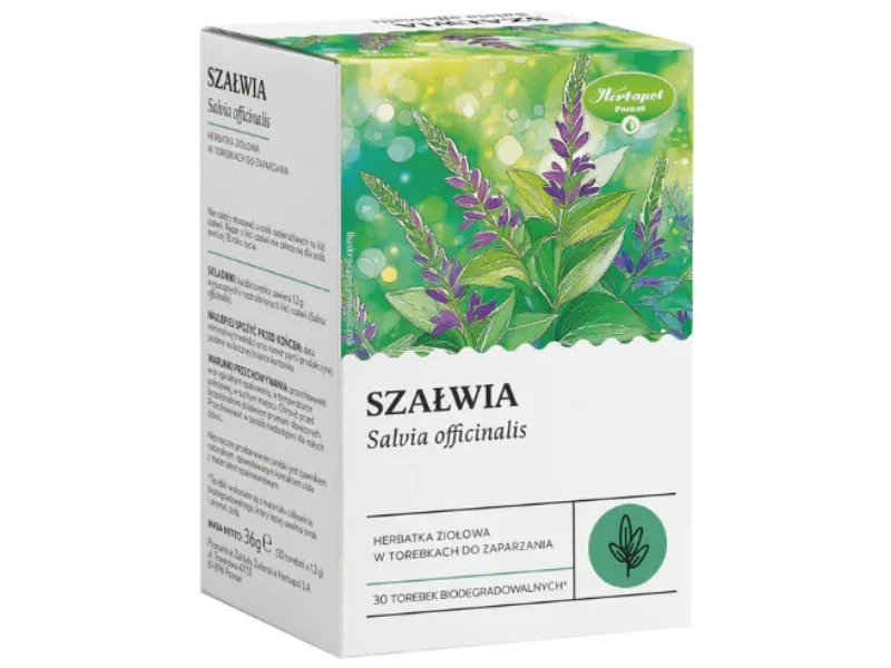 HERBAPOL Szałwia herbatka ziołowa, herbata w saszetkach, 30 sasz.