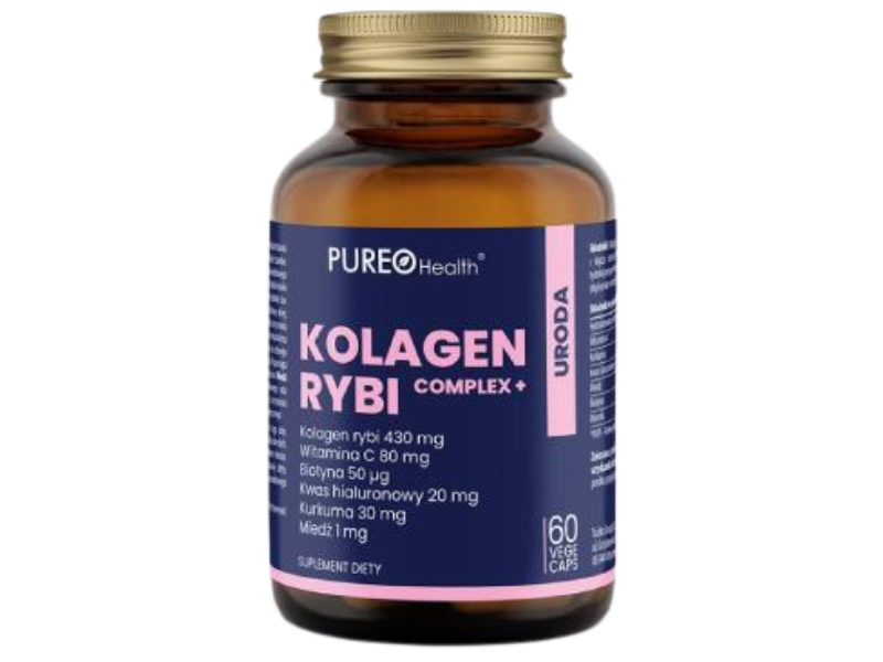 Tradix Group Pureo Health kolagen rybi complex+, kapsułki, 60 kaps.
