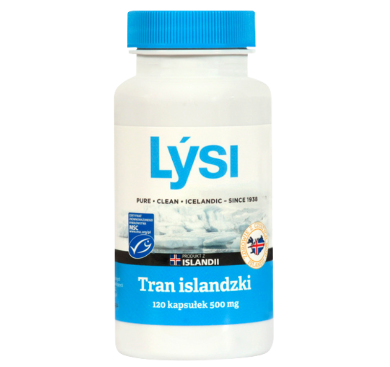 Lysi Tran islandzki, kapsułki, 120 kaps.