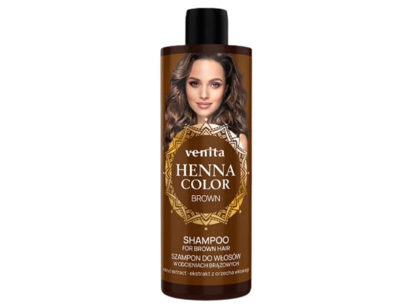 VENITA Henna Color Szampon do włosów w odcieniach brązowych – Brown, 300 ml