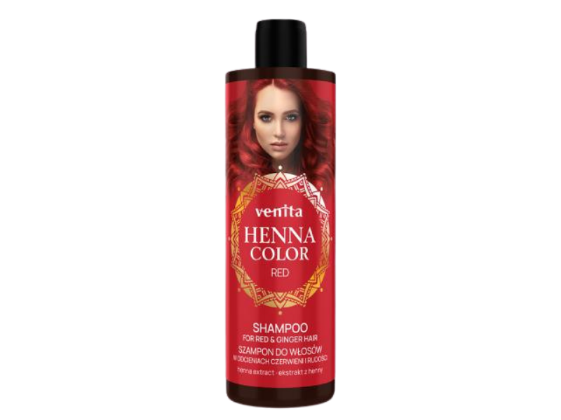 VENITA Henna Color Szampon do włosów w odcieniach czerwieni i rudości, 300 ml