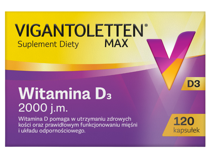 Vigantoletten Max, kapsułki, 2000 j.m., 60 kaps.