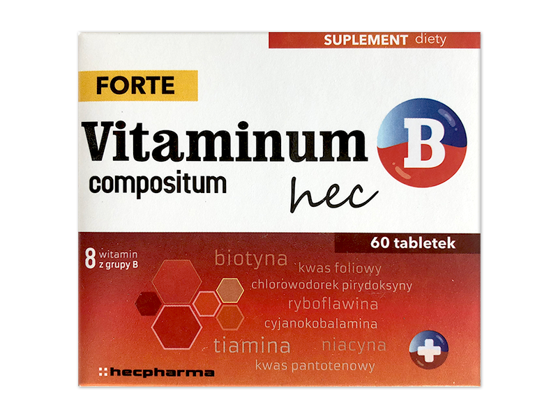 Vitaminum B compositum forte hec, tabletki, 60 tabl.