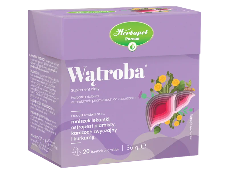 Herbapol Poznań Wątroba, herbata w saszetkach, 20 sasz.