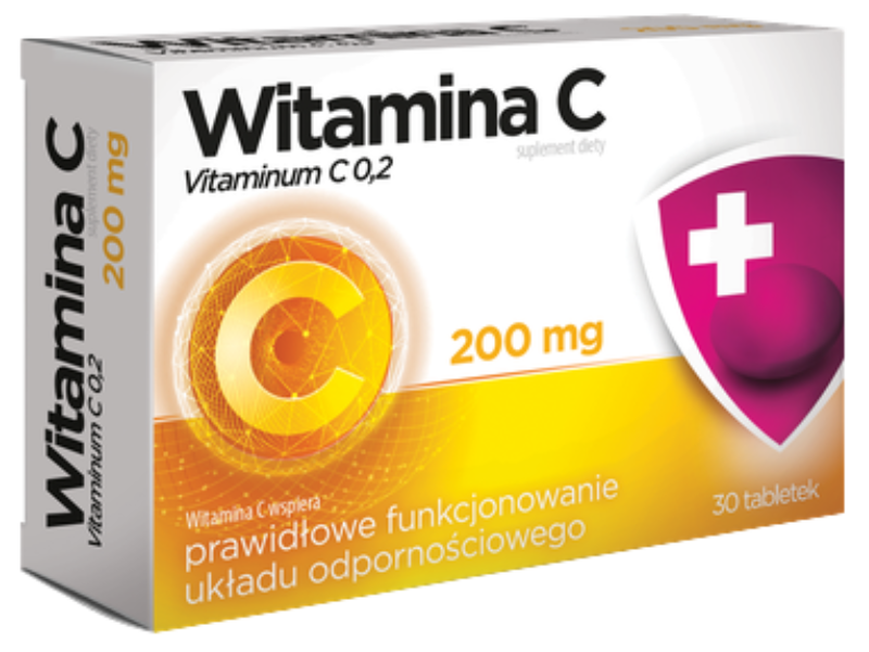 Witamina C, tabletki, 200 mg, 30 tabl.