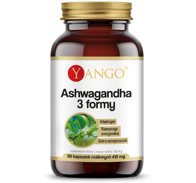 Yango Ashwagandha 3 formy, kapsułki, 90 kaps.